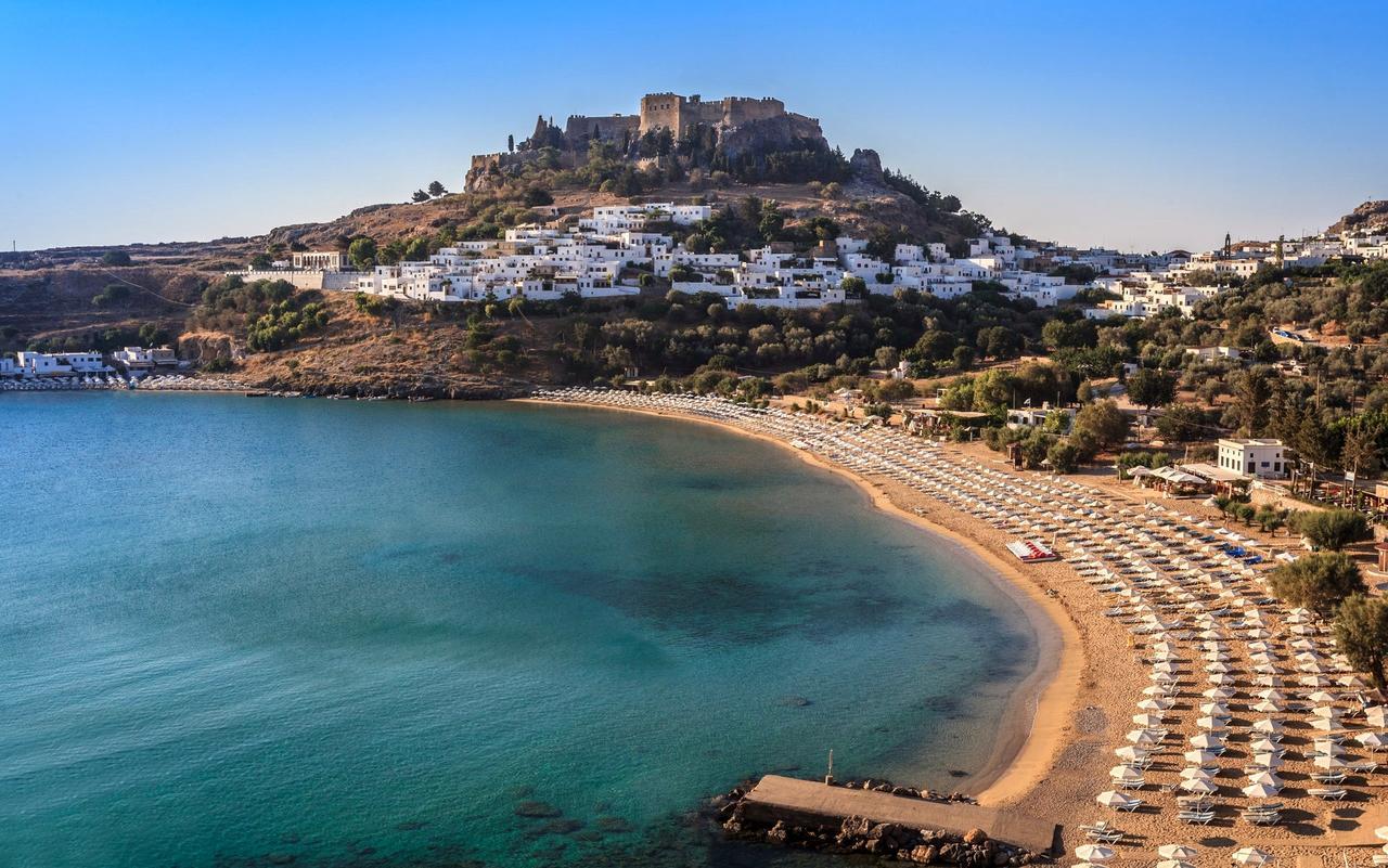 Lindos Allure Villa With Jacuzzi And Acropolis View!!! Exterior photo